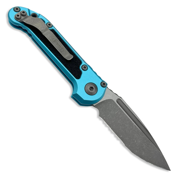 Microtech 1135-11APTQ - L.U.D.T. S/E Gen III Turquoise Apocalyptic Partially Serrated