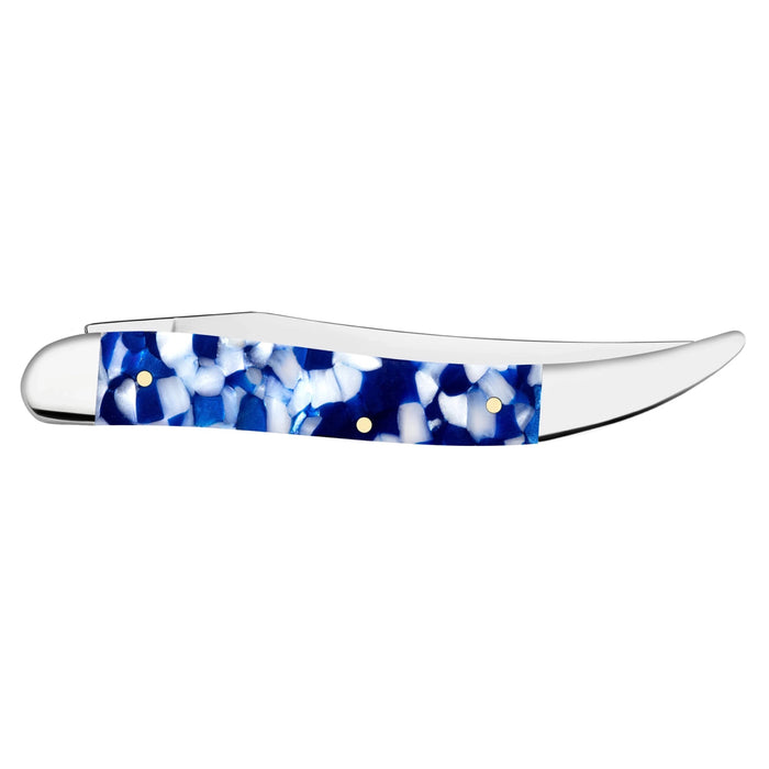 Case 50724 - Blue Crackle Kirinite Smooth Medium Texas Toothpick (1010094 SS)