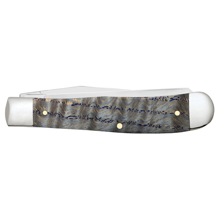 Case 47490 - Blue Curly Oak Wood Smooth Trapper (7254 SS)