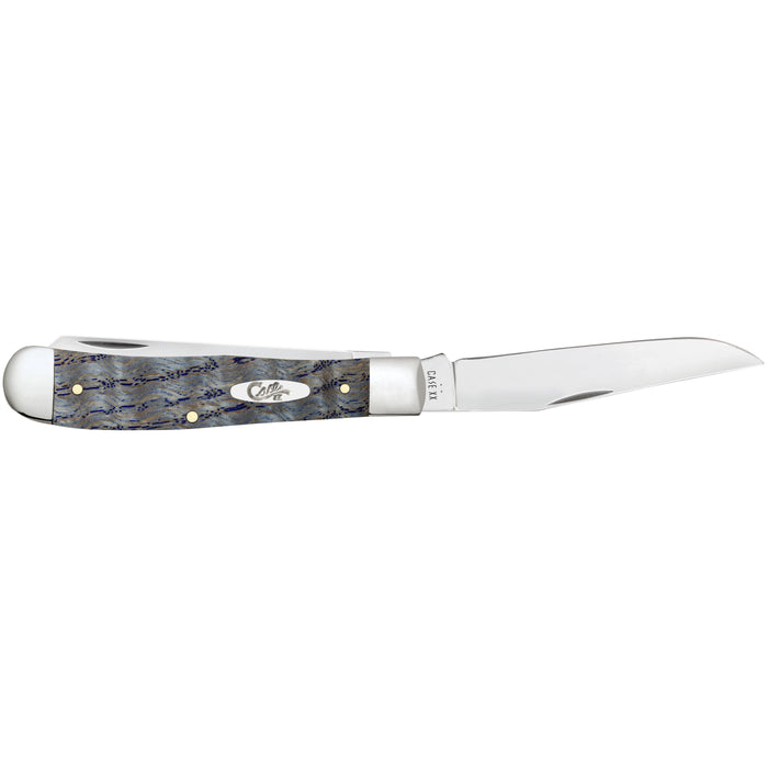 Case 47490 - Blue Curly Oak Wood Smooth Trapper (7254 SS)