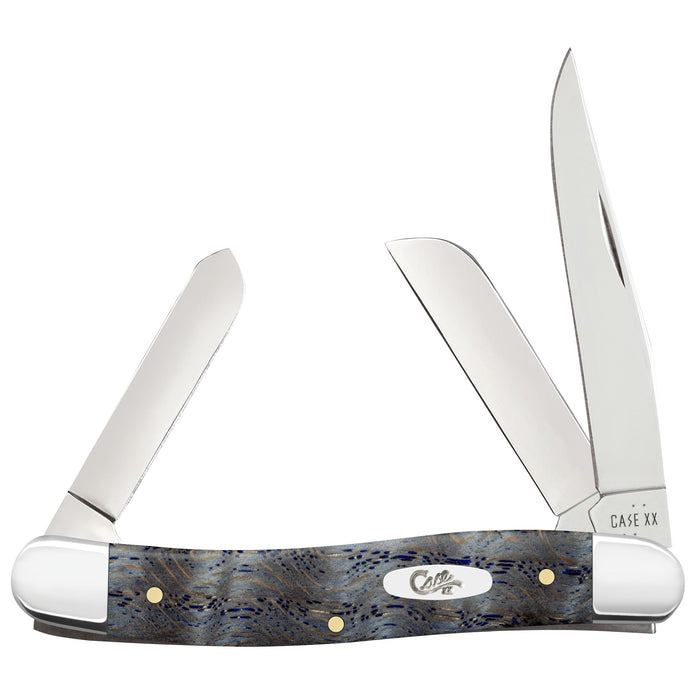 Case 47492 - Blue Curly Oak Wood Smooth Medium Stockman (7318 SS)