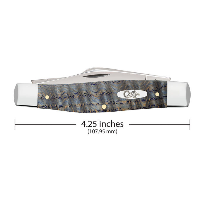 Case 47493 - Blue Curly Oak Wood Smooth Large Stockman (7375 SS)