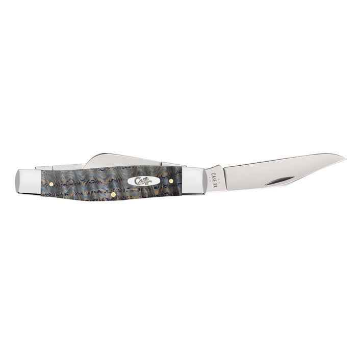 Case 47493 - Blue Curly Oak Wood Smooth Large Stockman (7375 SS)