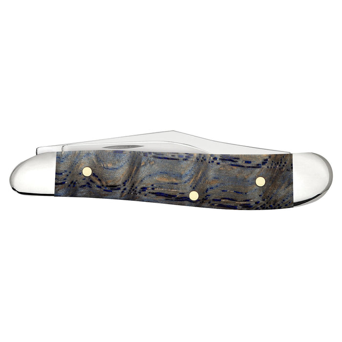 Case 47495 - Blue Curly Oak Wood Smooth Peanut (7220 SS)