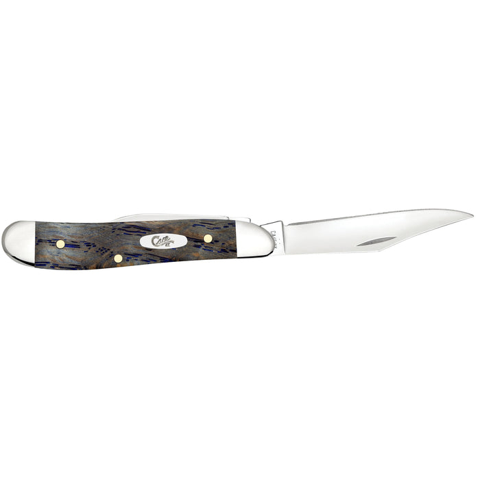 Case 47495 - Blue Curly Oak Wood Smooth Peanut (7220 SS)