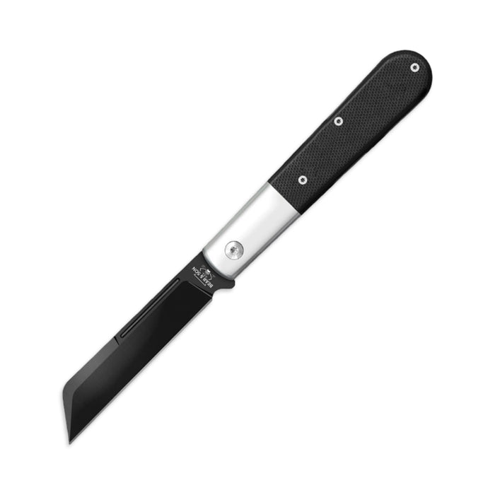 Bear & Son MG180 - Modern Black G10 Sheepfoot w/ Black DLC Blade