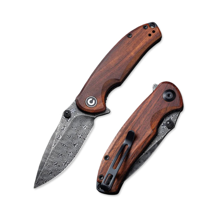 Civivi C2020DS-2 - Pintail Flipper Wood Handle Damascus