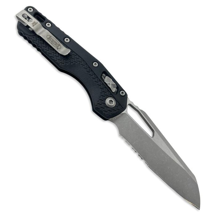 Microtech 210T-11APPMBK - MSI S/E Tri-Grip Polymer Black Apocalyptic Partially Serrated