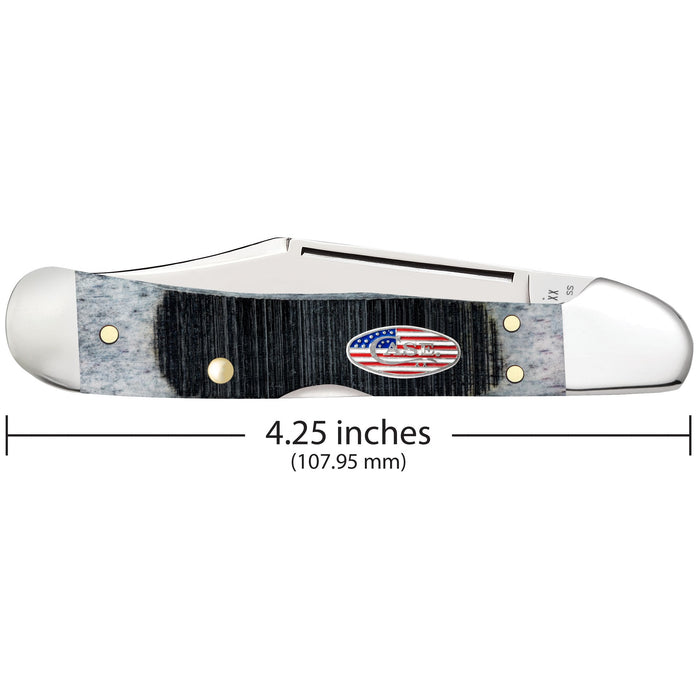 Case 53063 - Gray Bone Sawcut Jig Copperlock