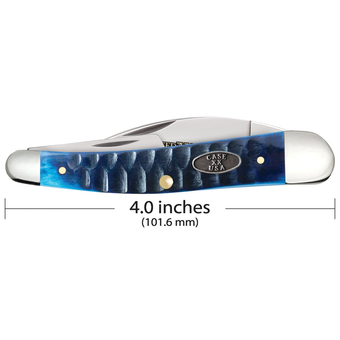 Case 53983 - Limited XX Edition XXXVIII Series Ocean Blue Bone Gator Jig Seahorse Whittler (6355WH SS)