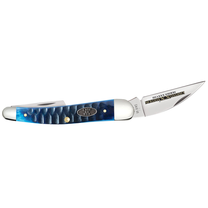 Case 53983 - Limited XX Edition XXXVIII Series Ocean Blue Bone Gator Jig Seahorse Whittler (6355WH SS)