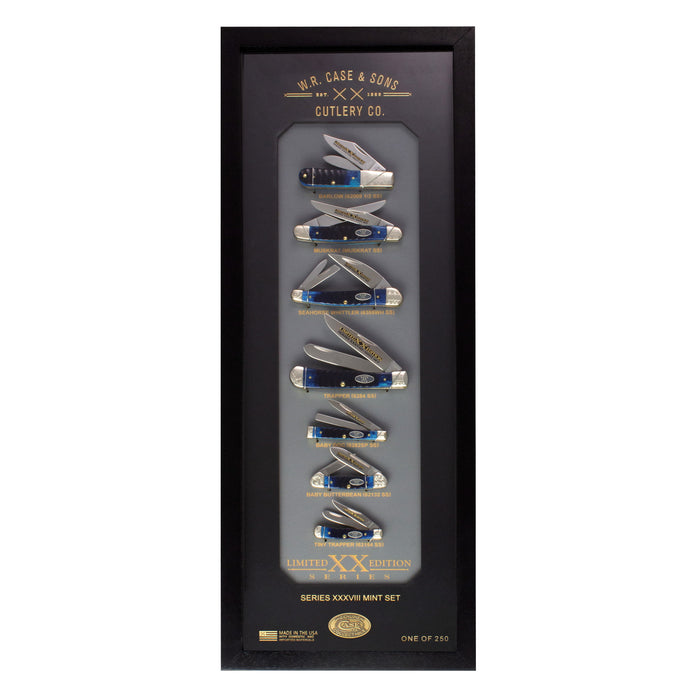 Case 53987 - Limited XX Edition XXXVIII Series Ocean Blue Bone Mint Set in Wood Box