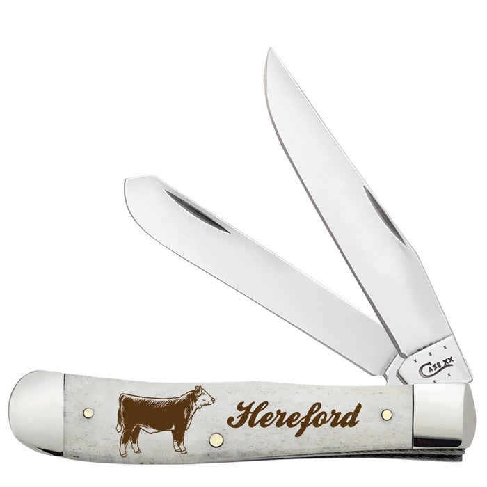 Case 540152 - Smooth Natural Bone Hereford Trapper