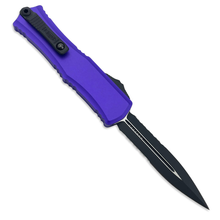 Microtech 1702M-2PU - Hera II Mini D/E Purple Partial Serrated