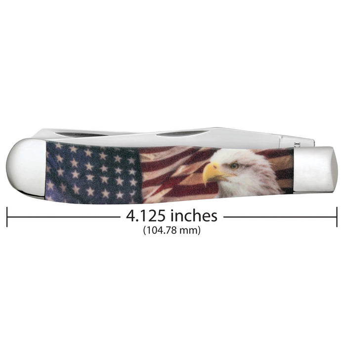 Case 10647 - Patriotic Color Infusion White Synthetic Smooth Trapper (4254 SS)