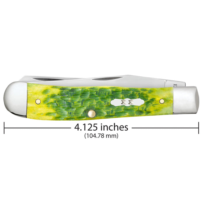 Case 27860 - Green Apple Bone Peach Seed Jig Trapper (6254 SS)