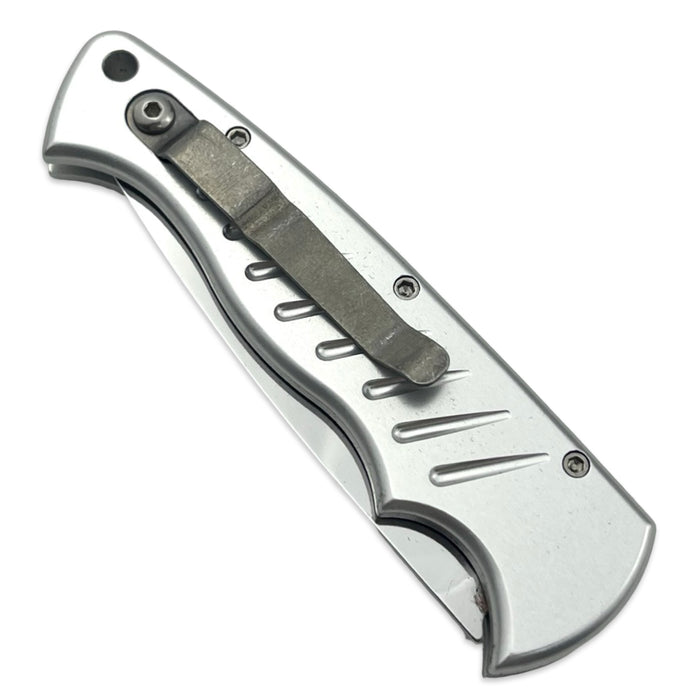 Piranha P1 Pocket Silver Plain Edge Mirror Finish