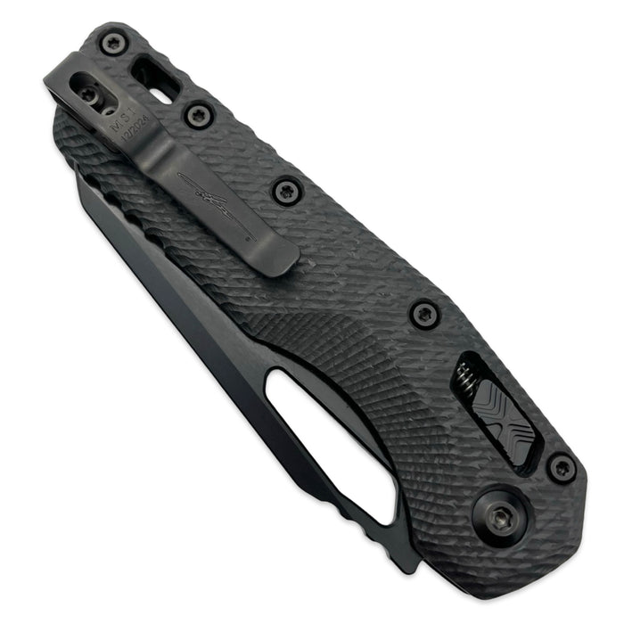 Microtech 210-1DLCTFLCFS - MSI S/E Signature Series Fluted Carbon Fiber Handle DLC Standard DLC Hardware