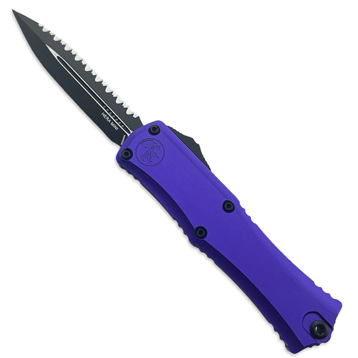 Microtech 1702M-3PU - Hera II Mini D/E Purple Full Serrated