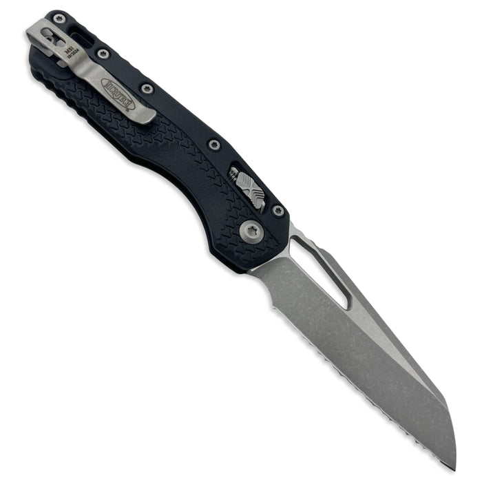 Microtech 210T-12APPMBK - MSI S/E Tri-Grip Polymer Black Apocalyptic Full Serrated