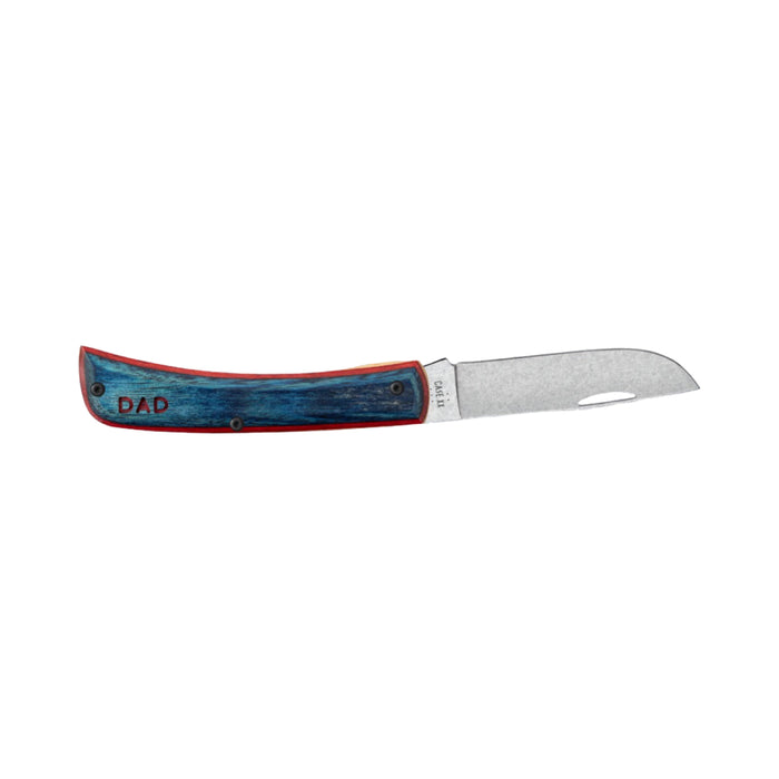 Case 10637 - Father's Day Blue/Red/Natural Laminate Wood XR Sod  Buster Jr (XR7137 S35VN) W/Tin