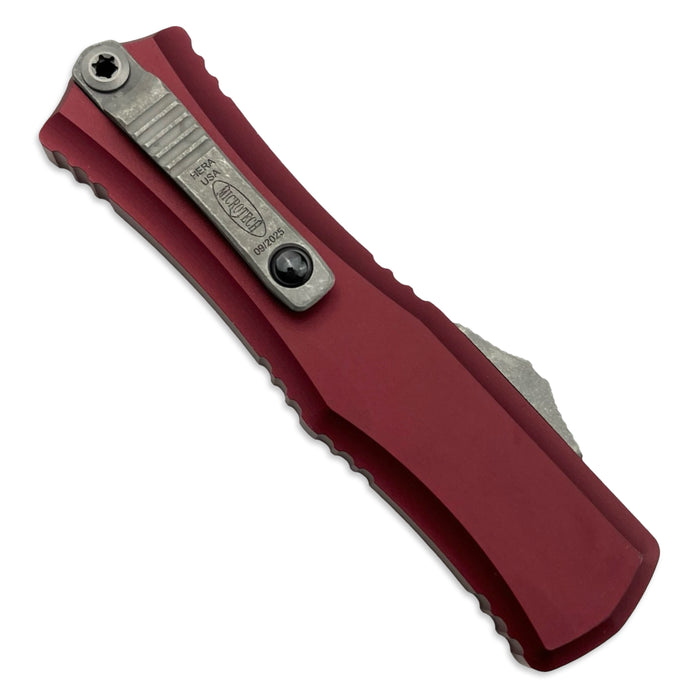 Microtech 1701M-1APMR - Mini Hera II Bayonet Merlot Apocalyptic Standard