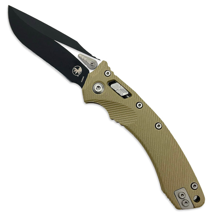 Microtech 137RL-1FLGTTA - Amphibian RAM-LOK Black Standard G10 Tan