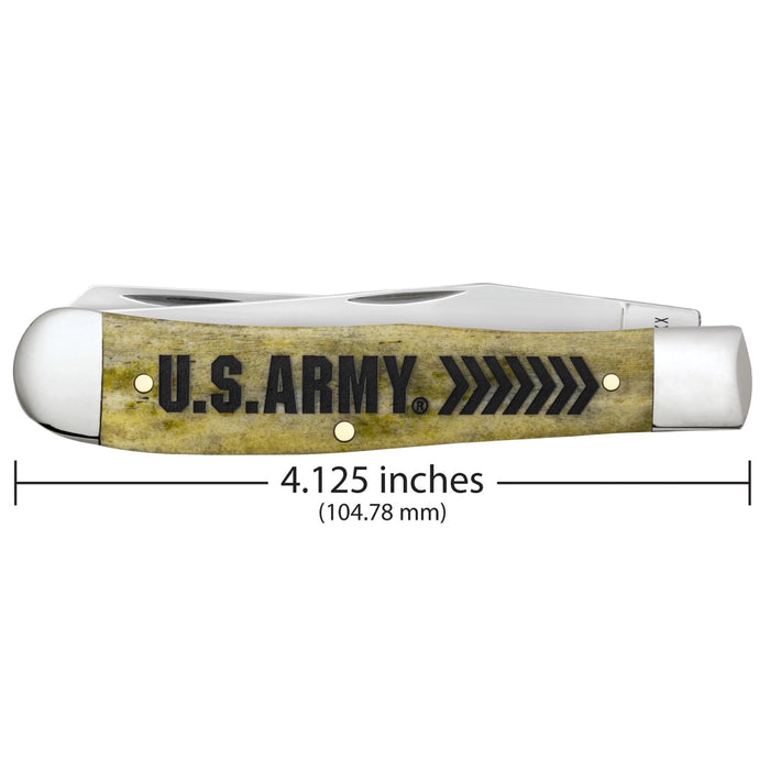 Case 15056 - US Army Olive Green Bone Smooth Trapper (6254 SS)