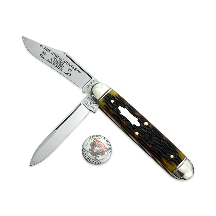 Maher & Grosh 541225 -"The Indian Hunter" Antique Yellow Jigged Bone Satin Finish