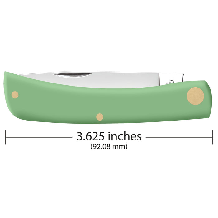 Case 63834 - Mint Green Synthetic Smooth Sod Buster Jr (4137 SS)