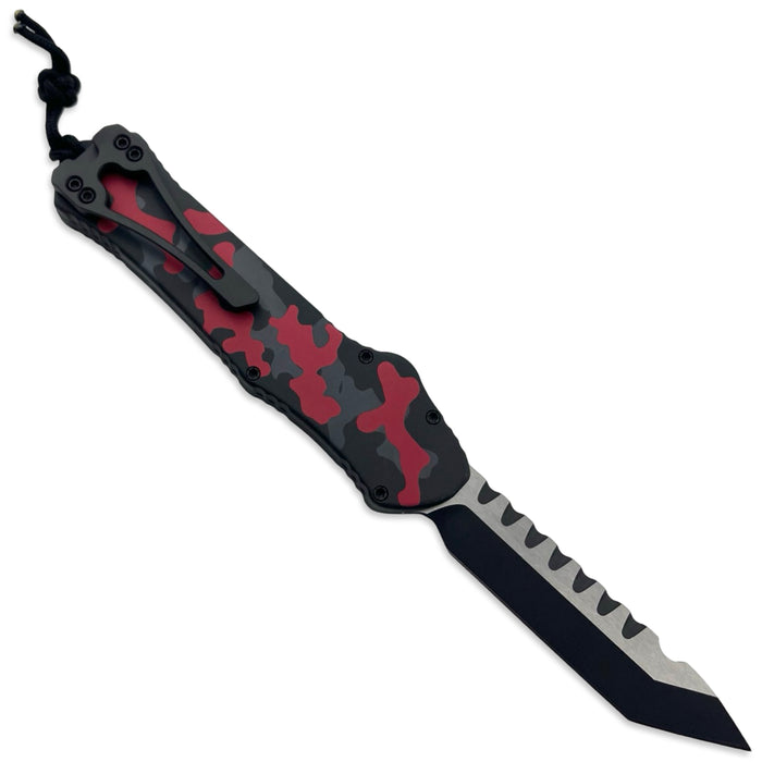 Heretic H006-10A-RCAMO - Hydra Tanto 2-Tone Black Red Camo