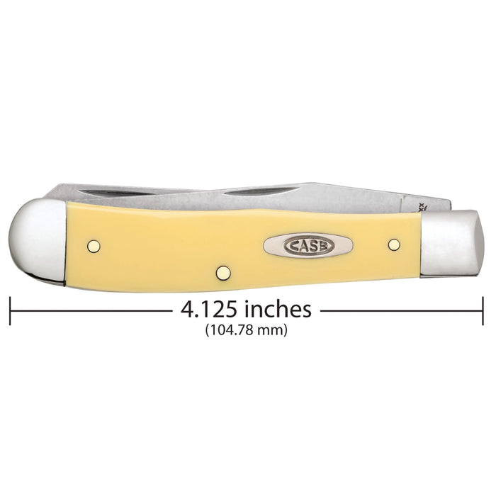 Case 30114 - Yellow Synthetic Smooth Trapper w/ Clip (3254C CS)