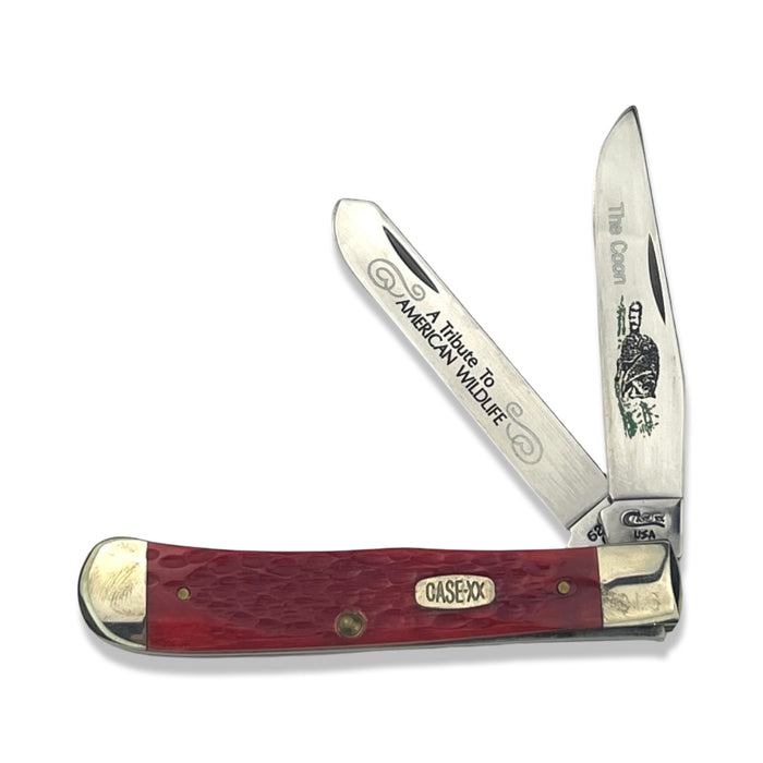 Vintage Case XX 4-Dot Red Jigged Bone Coon Trapper (6254 SS) #16