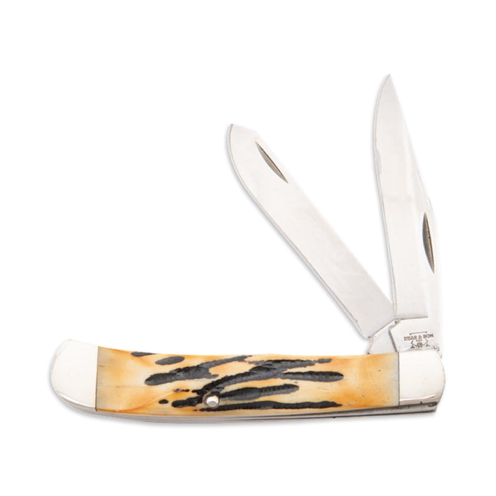Bear & Son 554 - Genuine India Stag Bone 2-Blade Trapper