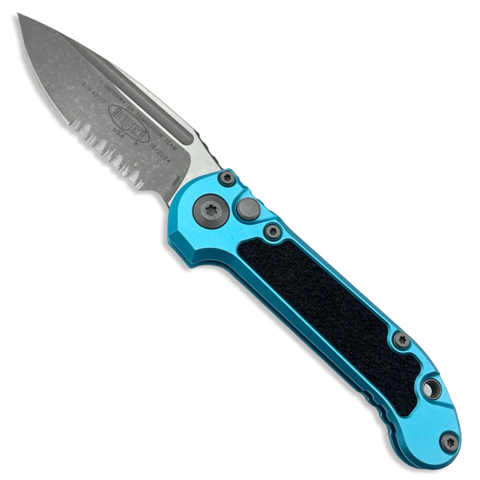 Microtech 1135-11APTQ - L.U.D.T. S/E Gen III Turquoise Apocalyptic Partially Serrated