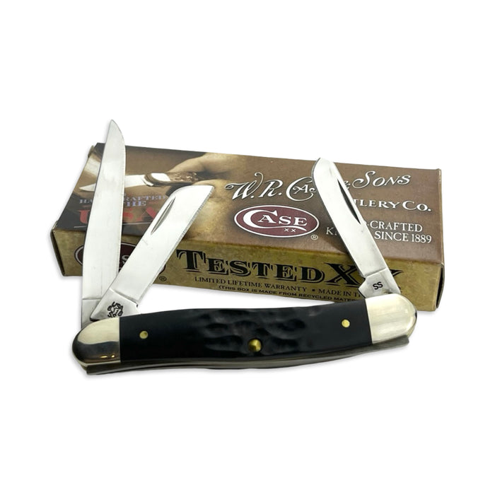 Vintage Case XX 18222 - Rough Black Synthetic Medium Stockman (6318 SS)