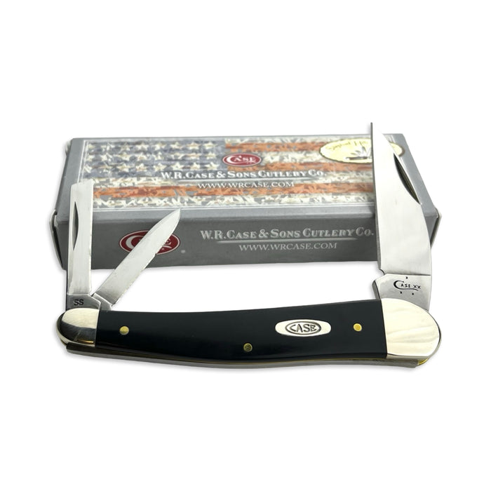 Vintage Case XX 22511 - Black Synthetic Smooth Seahorse Whittler (2355WH SS)