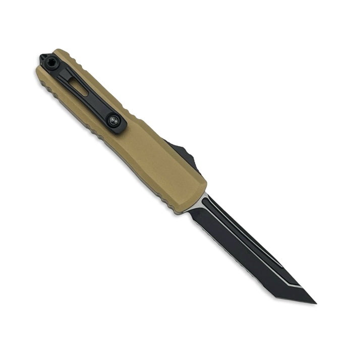 Microtech 11494-3TA - UTX-70 D/E Gen IV Tan Full Serrated