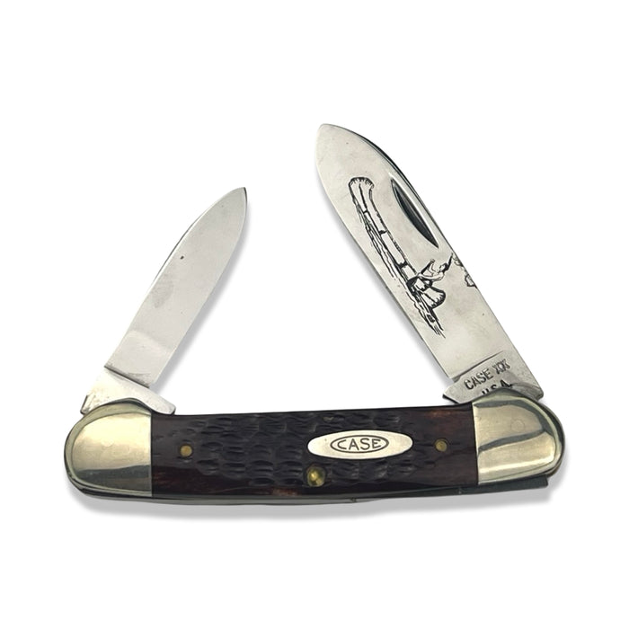 Vintage Case XX 4-Dot 1976 Red Bone Canoe (62131)