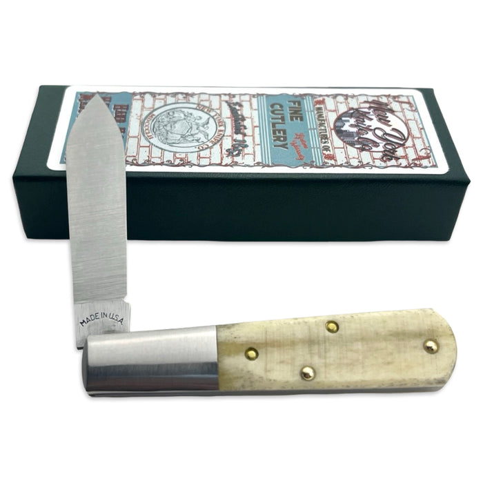 New York Knife Co. Natural Bone Sawcut Barlow