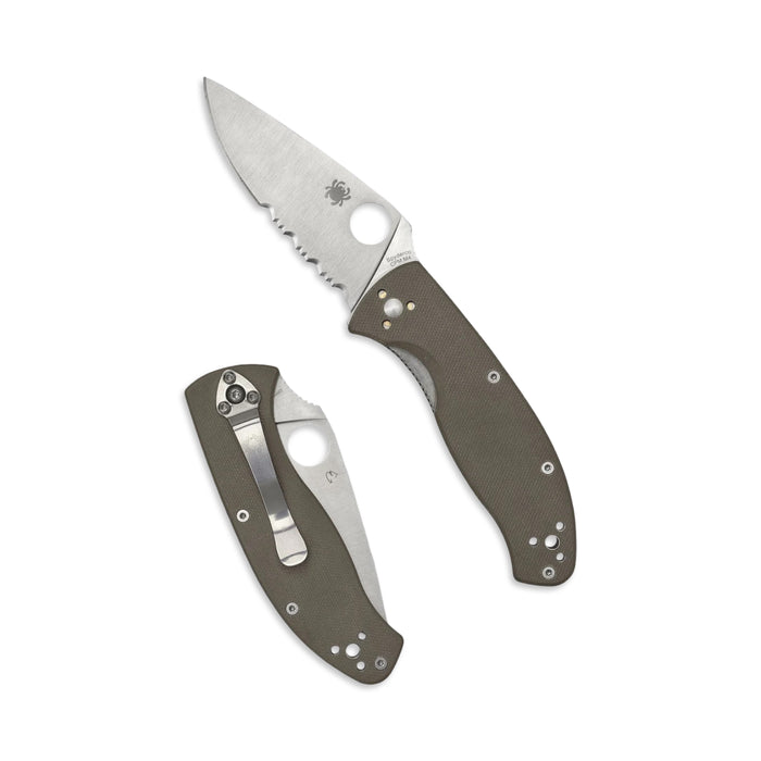 Spyderco C122GBNM4PS - Tenacious Brown G10 Partially Serrated