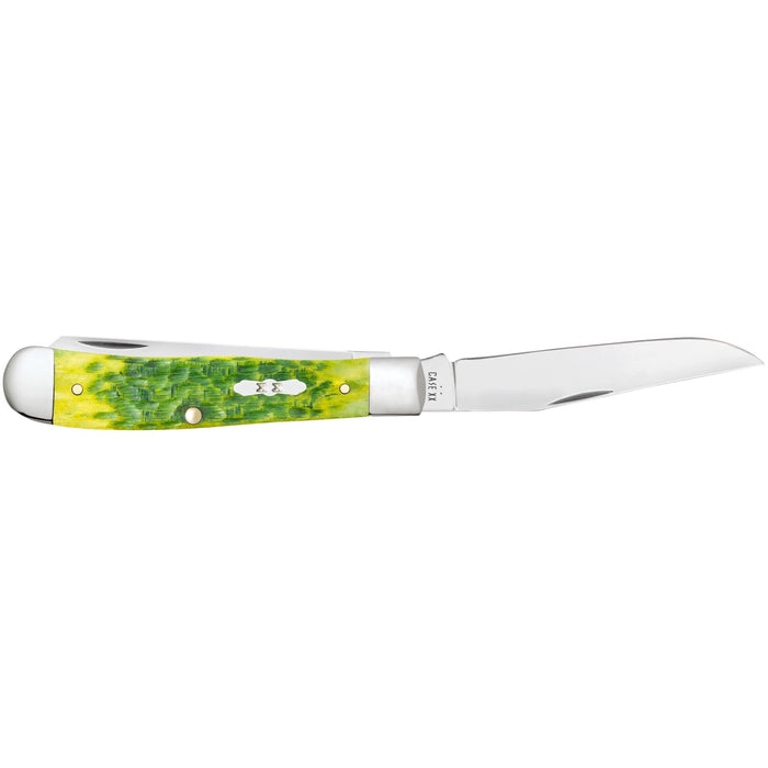 Case 27860 - Green Apple Bone Peach Seed Jig Trapper (6254 SS)