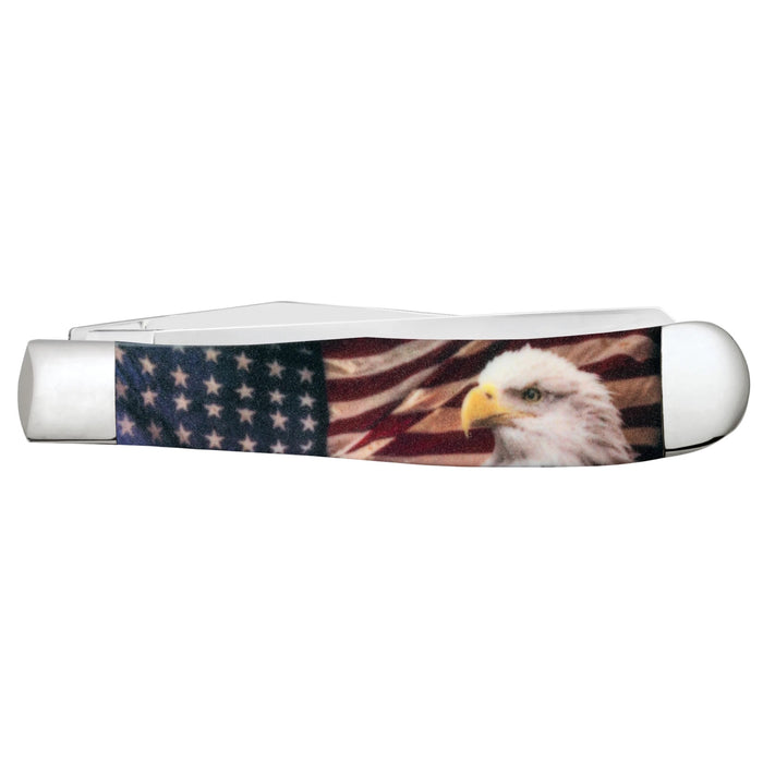 Case 10647 - Patriotic Color Infusion White Synthetic Smooth Trapper (4254 SS)