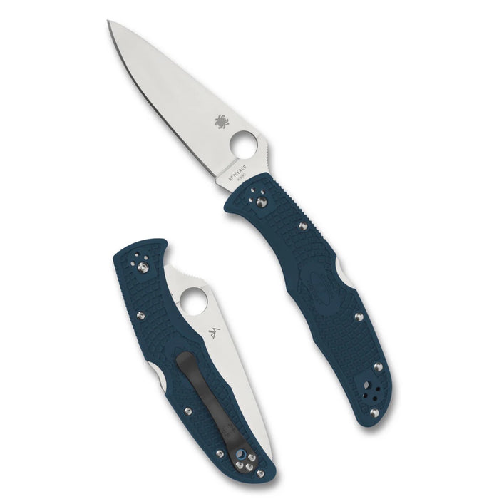 Spyderco C10FPK390 - Endura 4 Lightweight Blue K390 Plainedge
