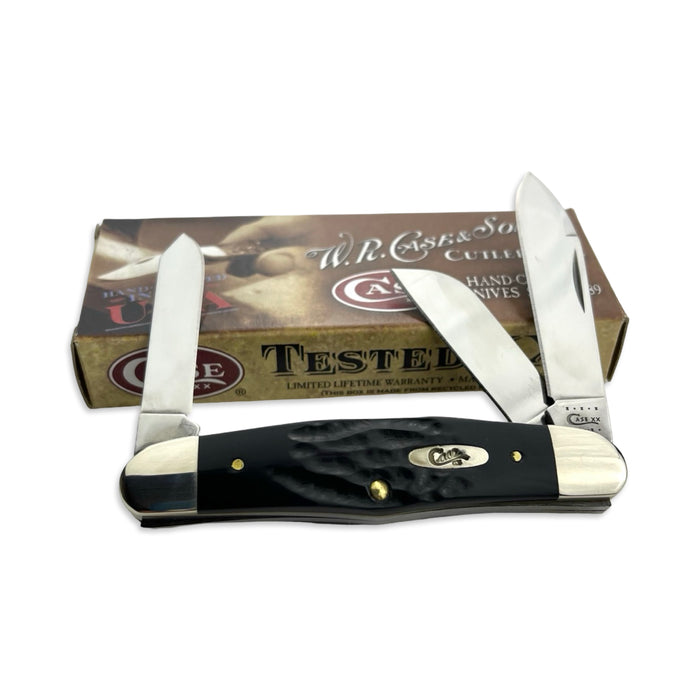 Vintage Case XX 18227 - Rough Black "Gum Fuddy" Humpback Stockman (63046 SS)