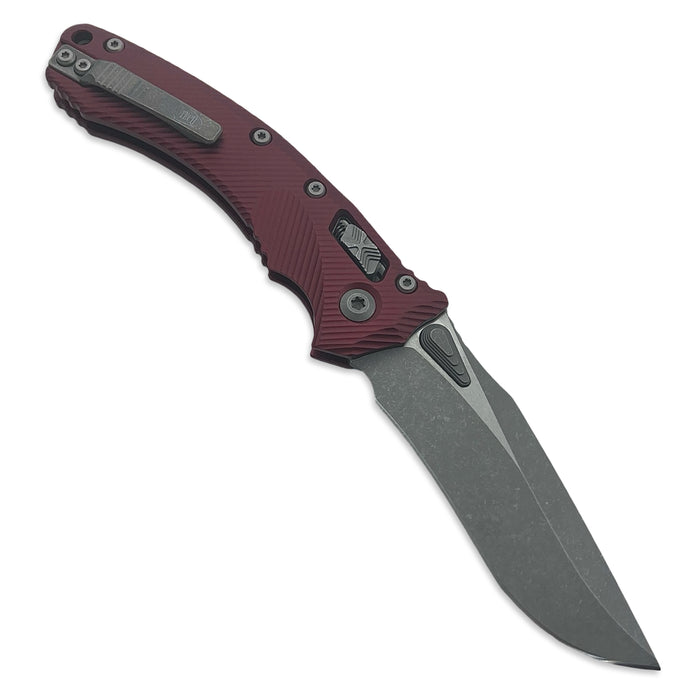 Microtech 137RL-10APFLMR - Amphibian RAM-LOK S/E Fluted Merlot Apocalyptic Standard