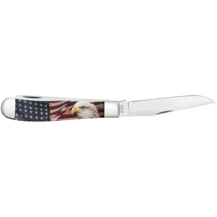 Case 10647 - Patriotic Color Infusion White Synthetic Smooth Trapper (4254 SS)