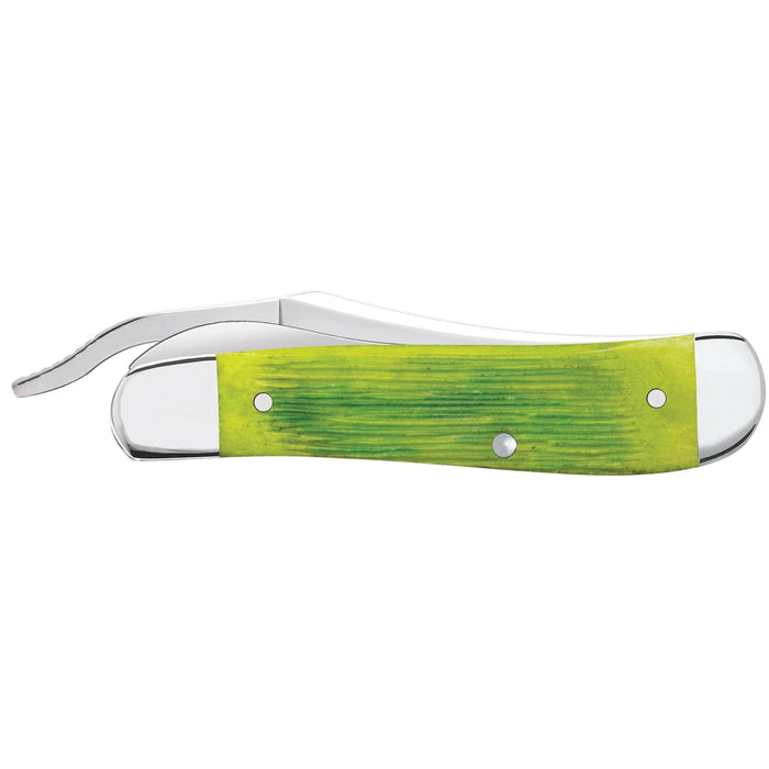 Case 61043 - Lime Green Bone Barnboard Jig Russlock (61953L SS)