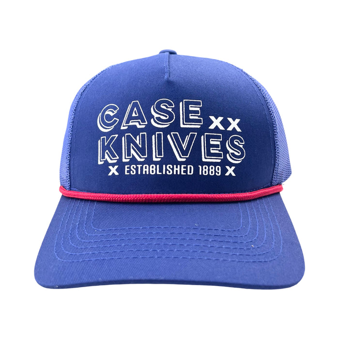 Case 41257 - Cap Ball Snapback Blue W/Red Rope & Case Knives Logo