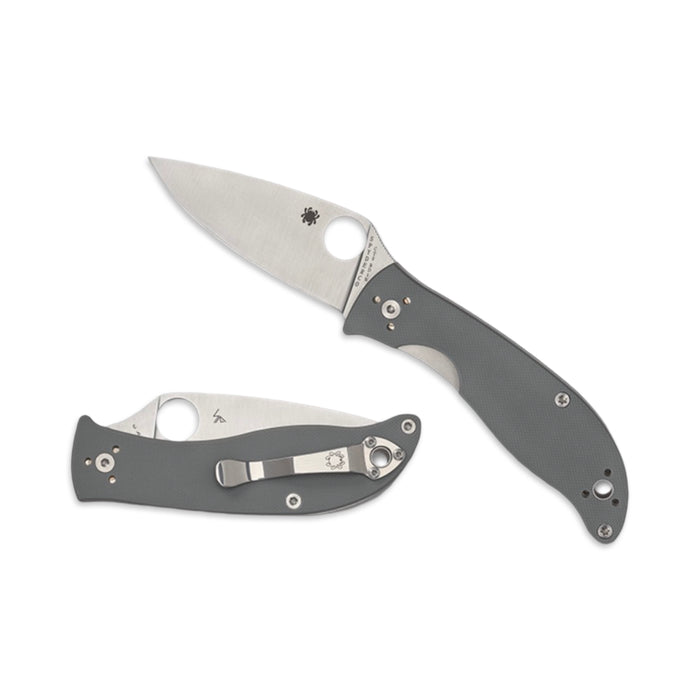 Spyderco C220GPGY - Polestar Gray G10 BD1N Plainedge